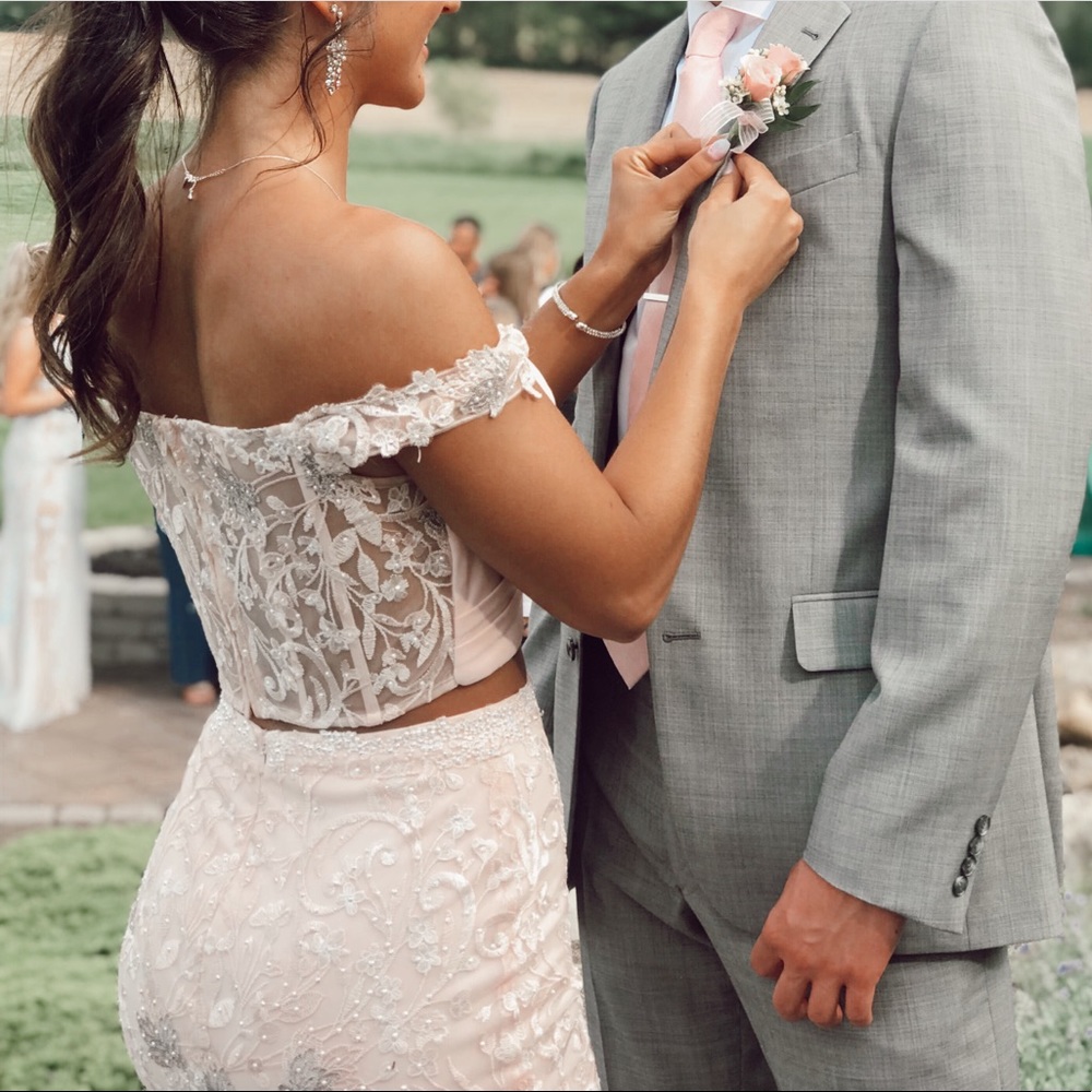 soft pink formal / homecoming / prom dress